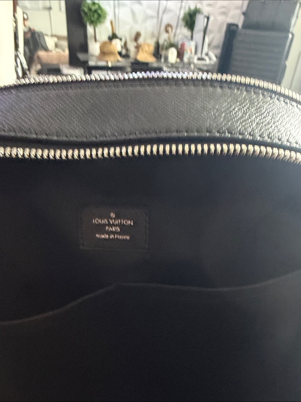 Louis Vuitton Black Textured Leather Backpack - Picture 2 of 15